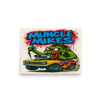 Monster Mugs 008 Hot Rod Coffee Mug — Muncle Mikes Matte Poster product mockup