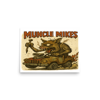 Monster Mugs 010 Hot Rod Coffee Mug — Muncle Mikes Matte Poster product mockup