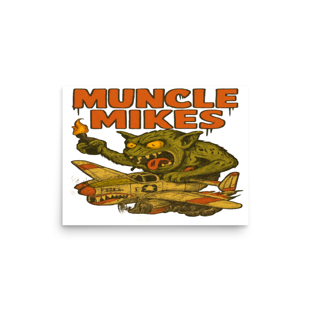 Monster Mugs 012 Hot Rod Coffee Mug — Muncle Mikes Matte Poster product mockup