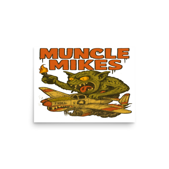 Monster Mugs 012 Hot Rod Coffee Mug — Muncle Mikes Matte Poster product mockup