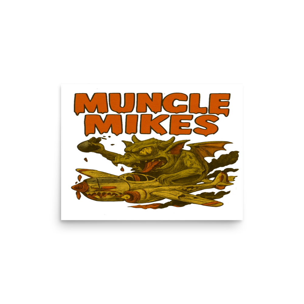 Monster Mugs 013 Hot Rod Coffee Mug — Muncle Mikes Matte Poster product mockup