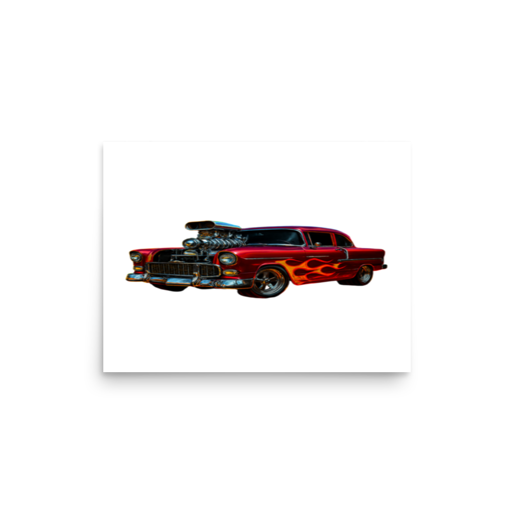Hot Rod 001 Matte Poster — 12 × 16, front view