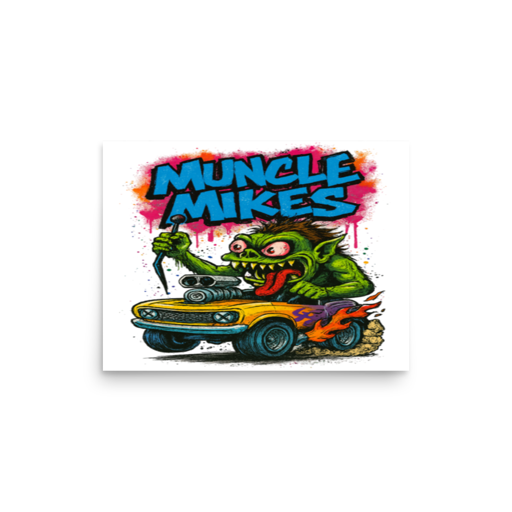Monster Rods 006 Matte Poster — 12 × 16, front view
