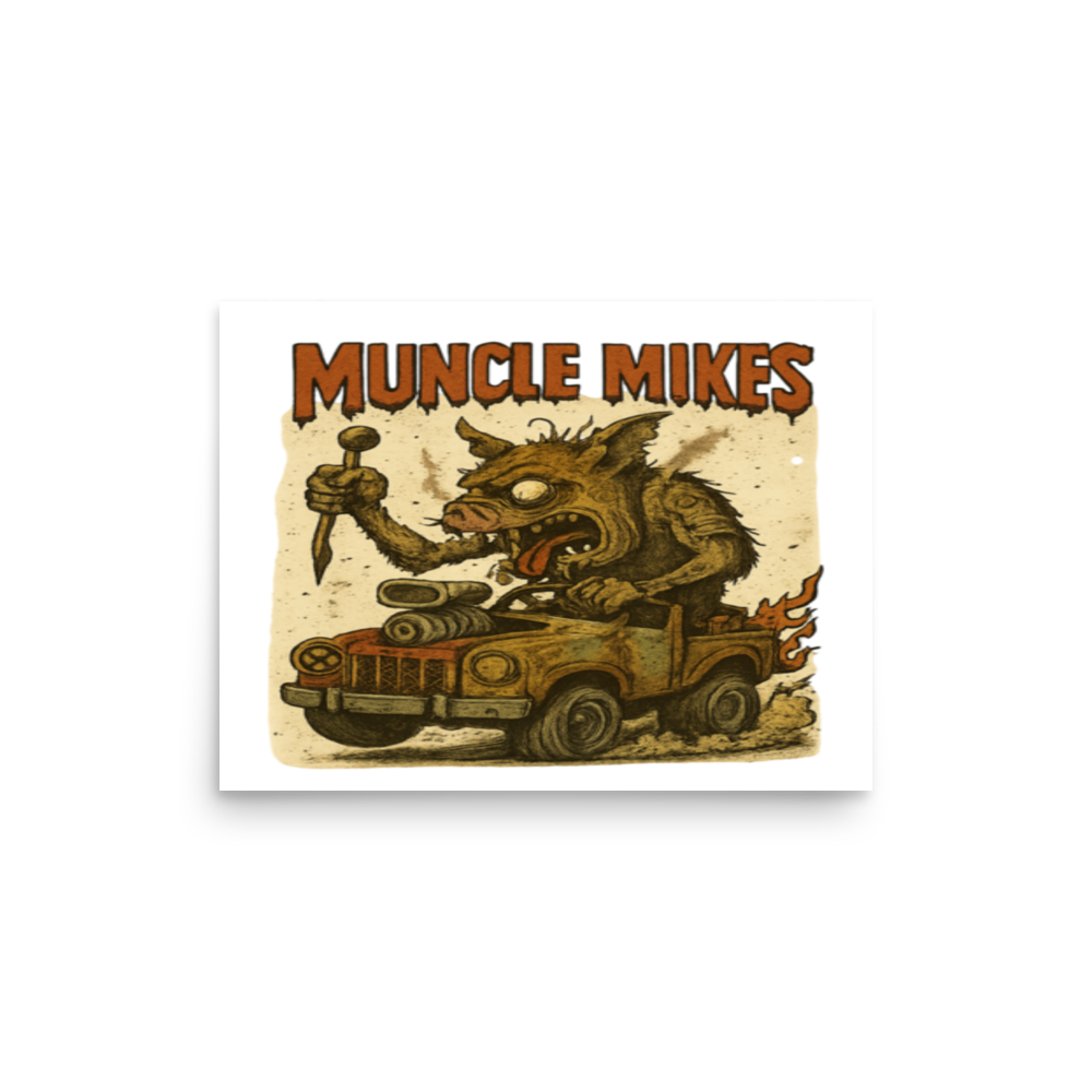 Muncle Mikes Hot Rod and Rat Rod Shirt Mayhem! Monster Rods! (008) Matte Poster product mockup