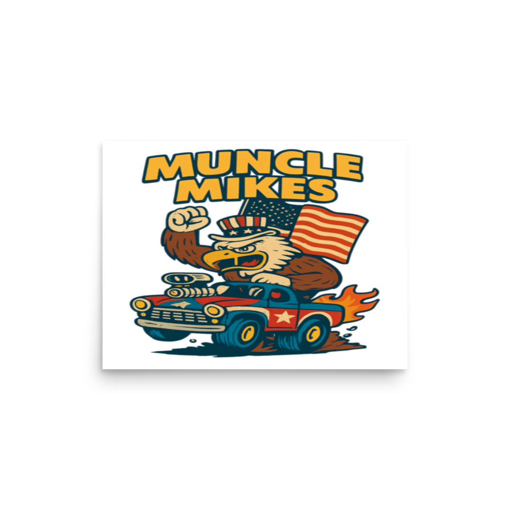 Muncle Mikes Hot Rod and Rat Rod Shirt Mayhem! Monster Rods! (027) Matte Poster product mockup