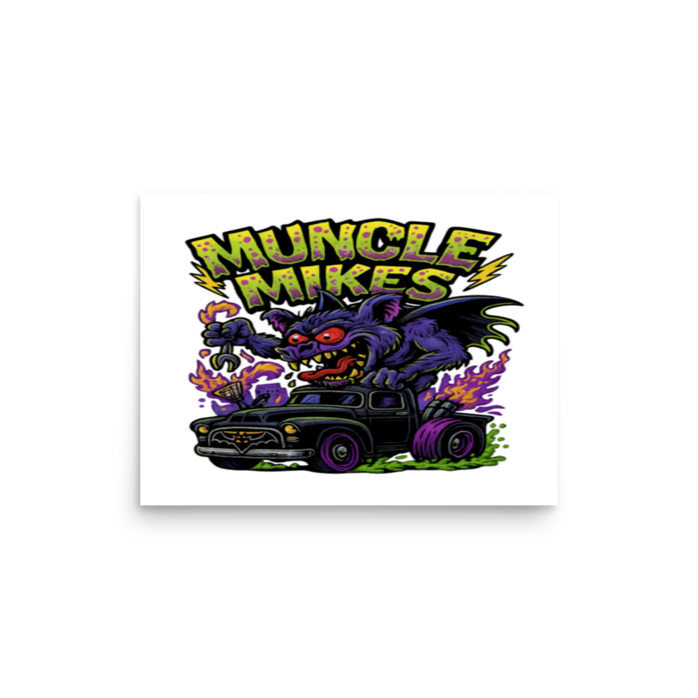 Monster Rods 029 Matte Poster — 12 × 16, front view
