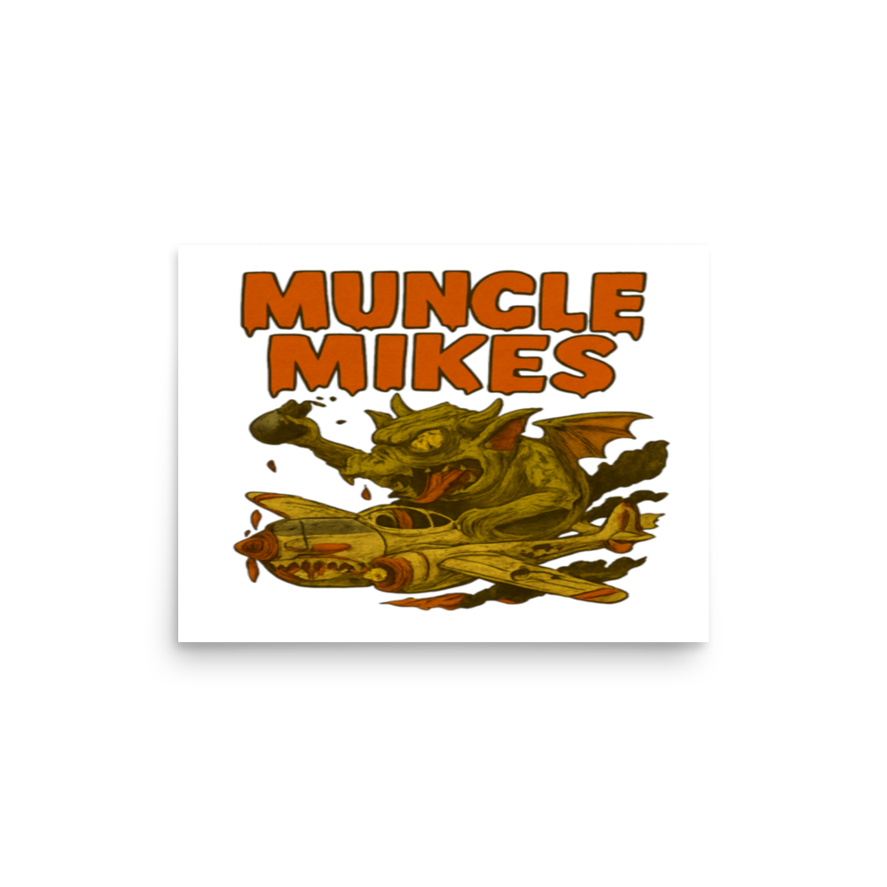 Muncle Mikes Hot Rod and Rat Rod Shirt Mayhem! Planes and Monsters (002) Matte Poster product mockup