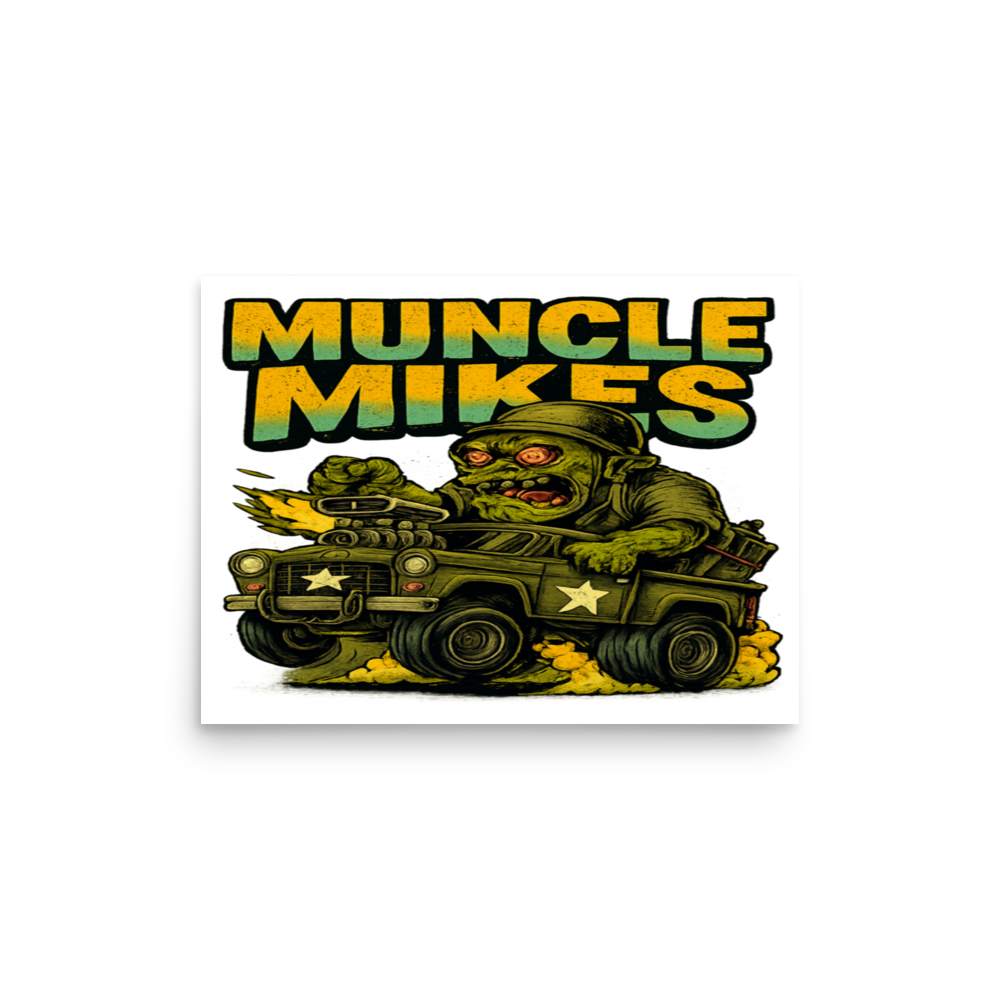 Muncle Mikes Hot Rod and Rat Rod Shirt Mayhem! Monster Rods! (039) Matte Poster product mockup