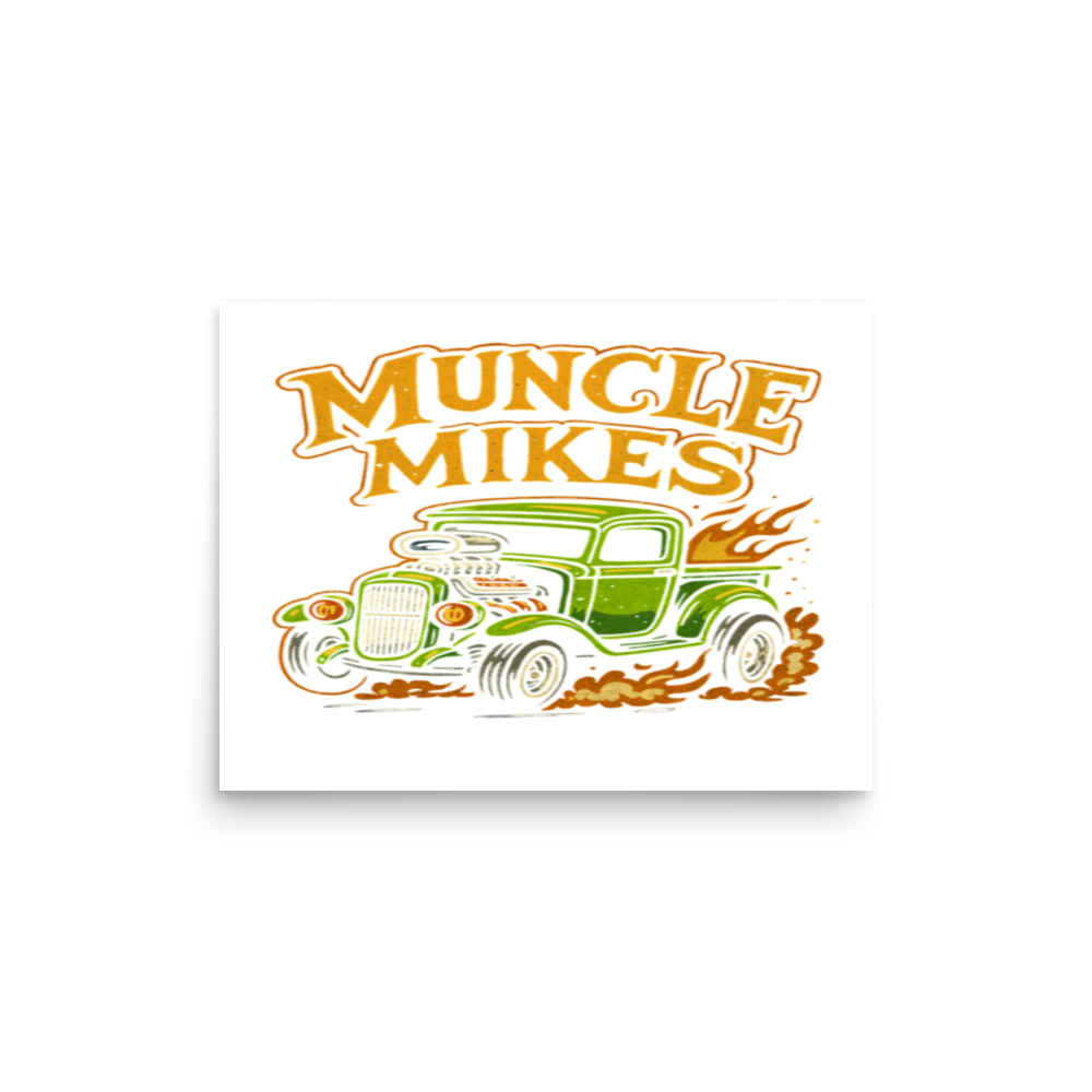 Muncle Mikes Hot Rod and Rat Rod Shirt Mayhem! Rat Rod Truck Shirt (002) Matte Poster product mockup