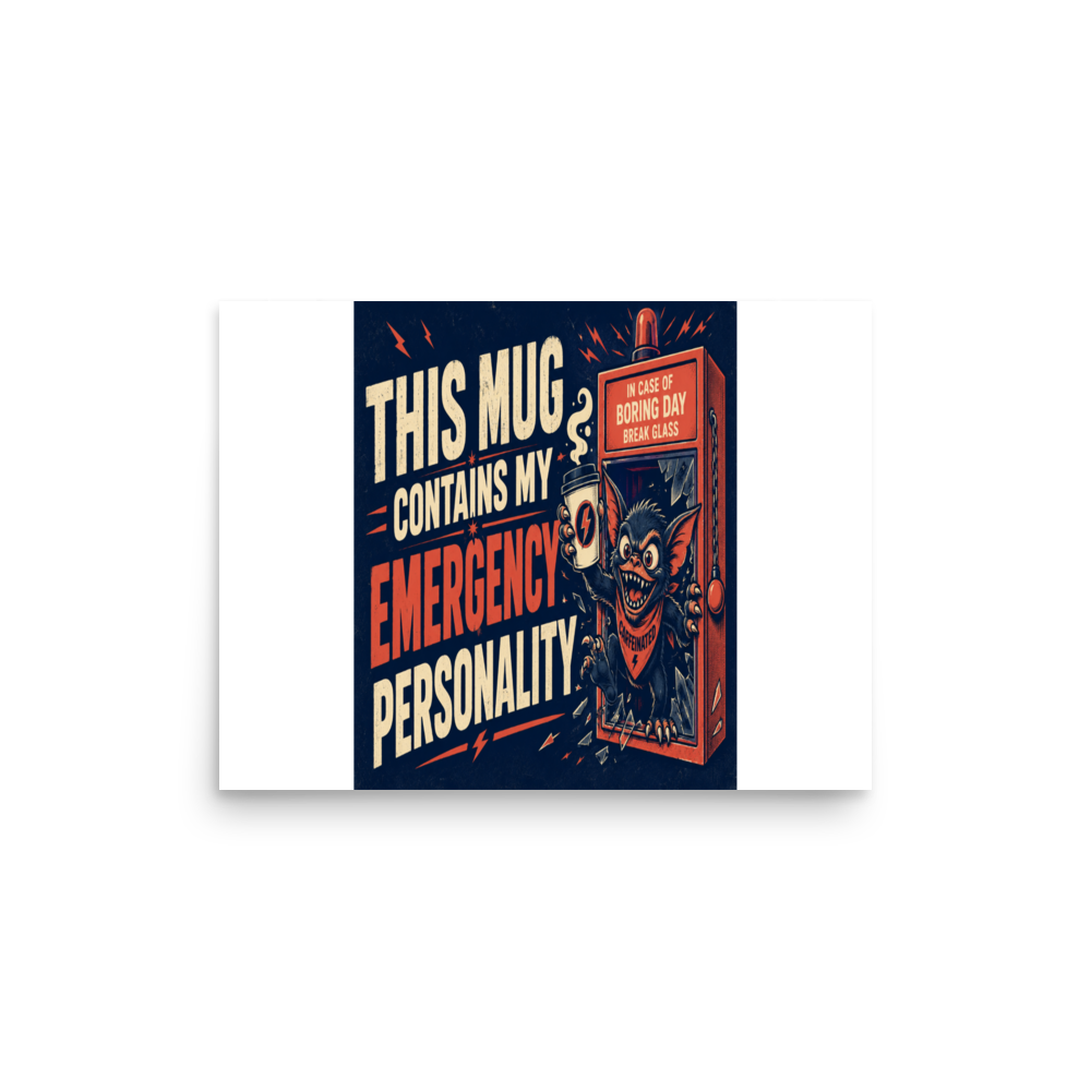 Retro Monster Matte Poster product mockup
