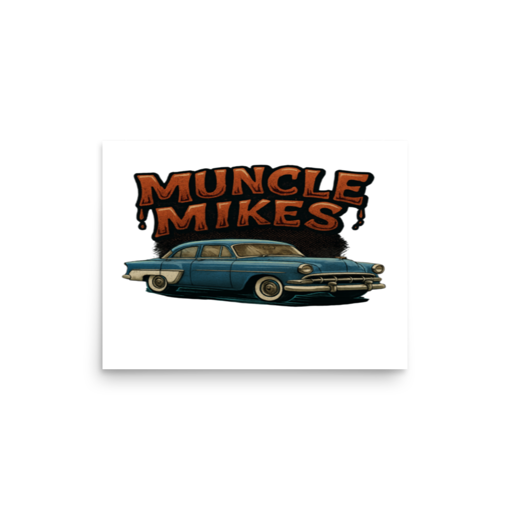 Muncle Mikes Hot Rod and Rat Rod Shirt Mayhem! Victoria Matte Poster product mockup