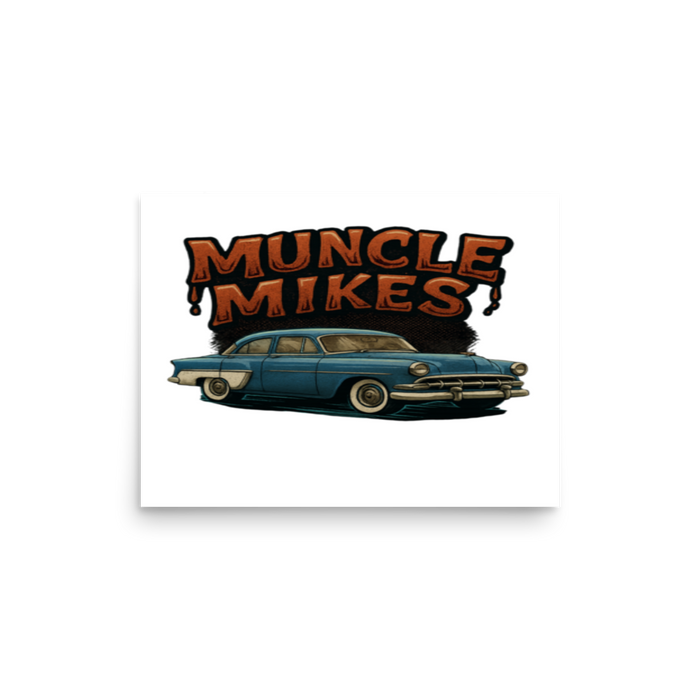 Muncle Mikes Hot Rod and Rat Rod Shirt Mayhem! Victoria Matte Poster product mockup