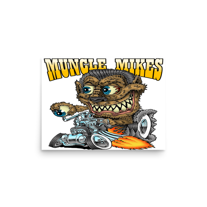 Muncle Mikes Hot Rod Monster Heavyweight T-Shirt – Black Matte Poster product mockup