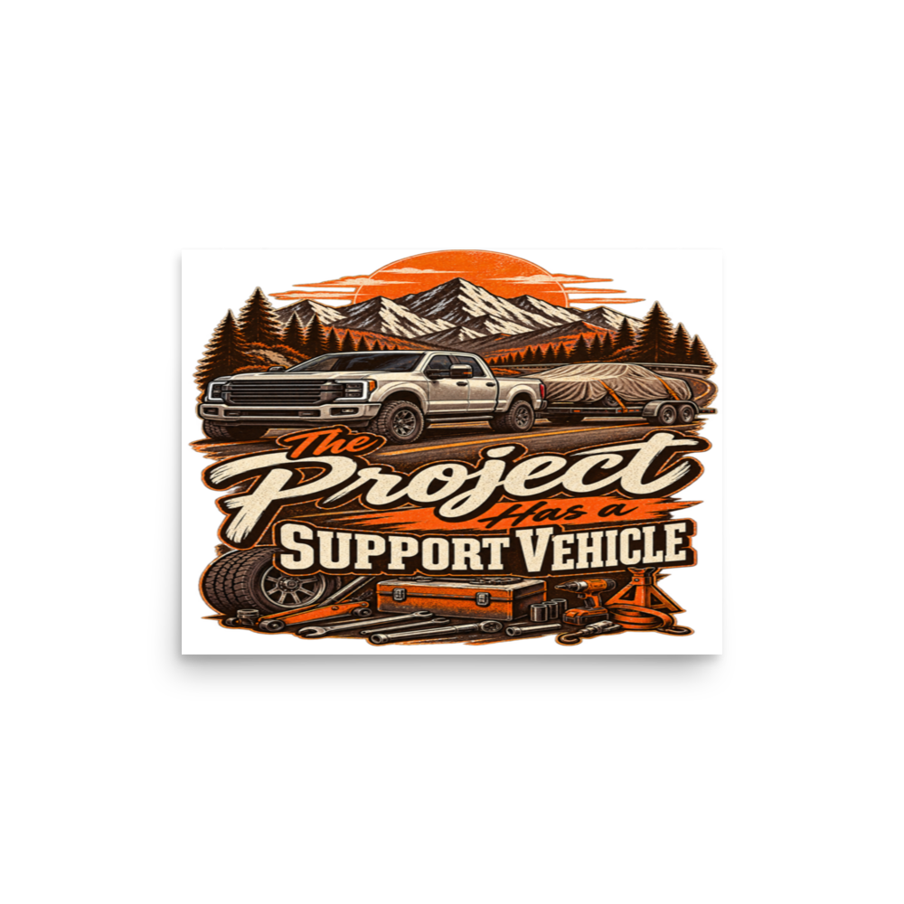 Project Support Vehicle Matte Poster product mockup