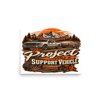 Project Support Vehicle Matte Poster product mockup