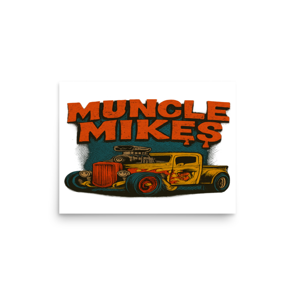 Rat Rod Truck 001 Oversized Sweatshirt — Muncle Mikes Matte Poster product mockup