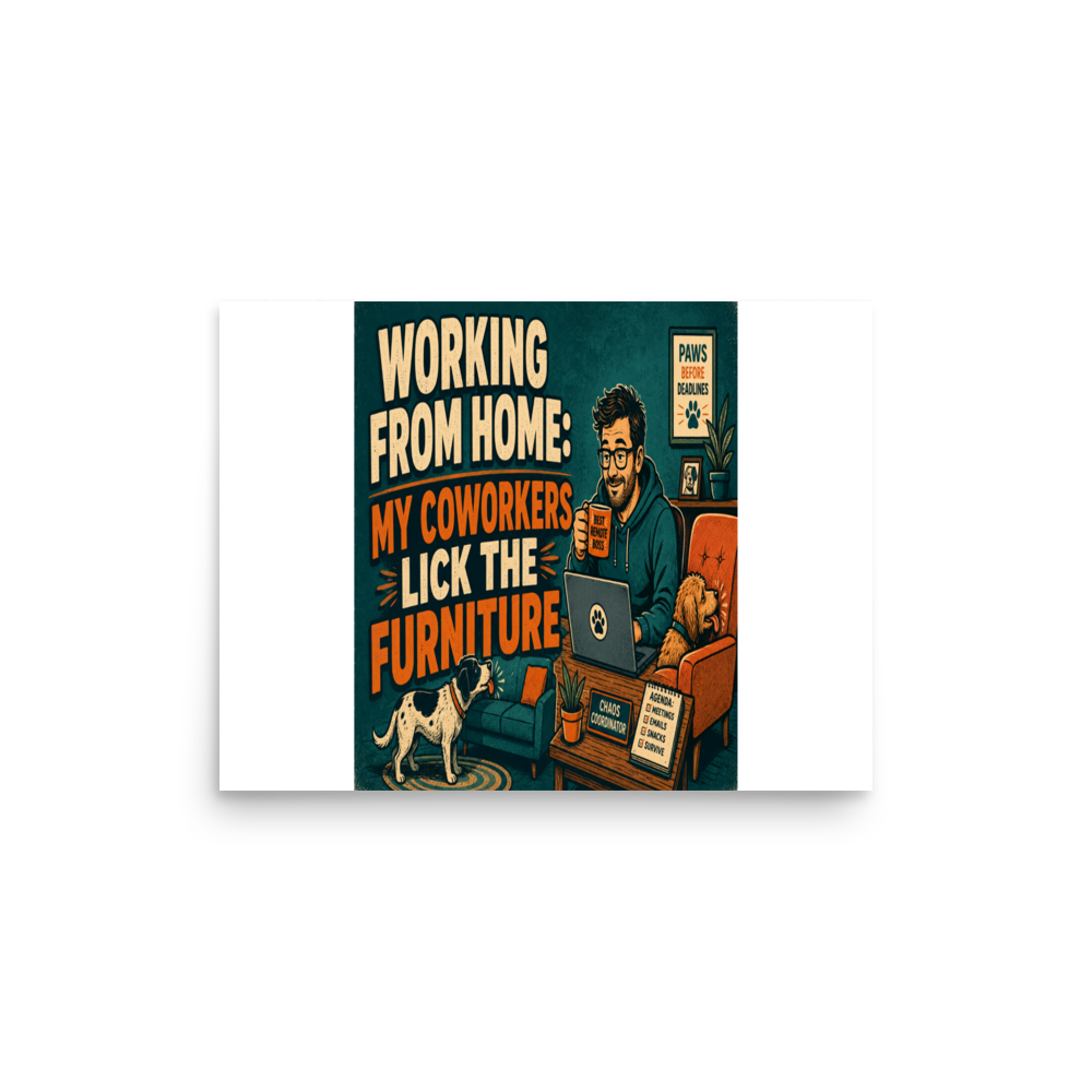 Remote Work Matte Poster product mockup