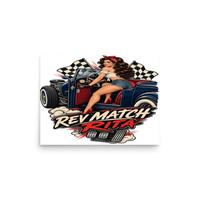 Rev Match Rita Hot Rod Matte Poster product mockup