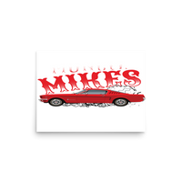 Smoking Hot Rod 1965 Mustang Fastback Matte Poster product mockup