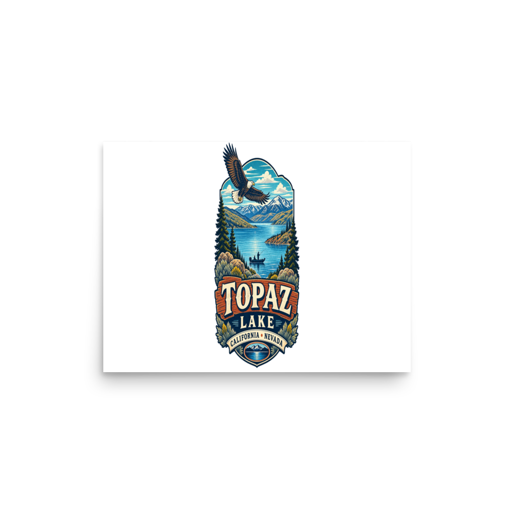 Topaz Lake California Matte Poster product mockup