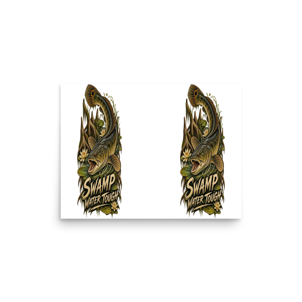Swamp Water Tough Fish Matte Poster product mockup