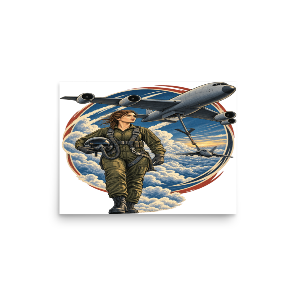 Vintage Aviation Pin-Up T-Shirt – Edition 02 Matte Poster product mockup