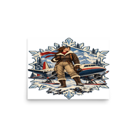 Vintage Aviation Pin-Up T-Shirt – Edition 05 Matte Poster product mockup