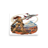 Vintage Aviation Pin-Up T-Shirt – Edition 26 Matte Poster product mockup