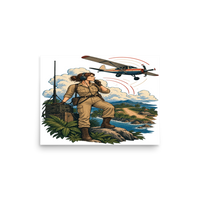 Vintage Aviation Pin-Up T-Shirt – Edition 29 Matte Poster product mockup