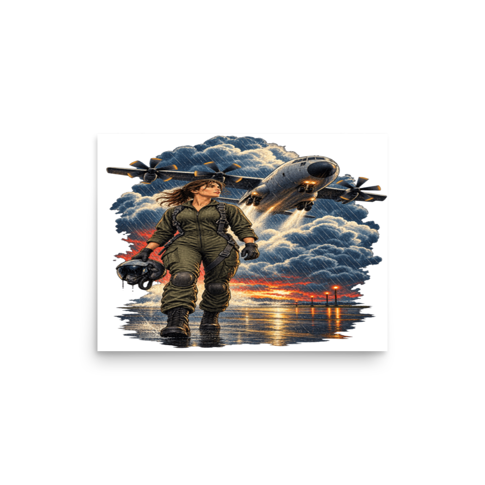 Vintage Aviation Pin-Up T-Shirt – Edition 30 Matte Poster product mockup
