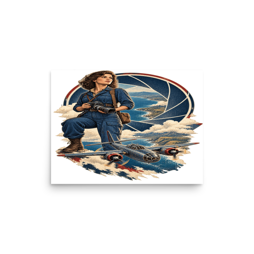 Vintage Aviation Pin-Up T-Shirt – Edition 37 Matte Poster product mockup