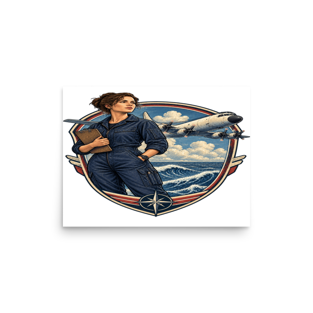 Vintage Aviation Pin-Up T-Shirt – Edition 39 Matte Poster product mockup
