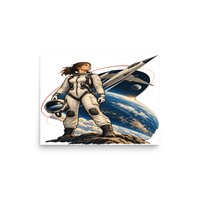 Vintage Aviation Pin-Up T-Shirt – Edition 41 Matte Poster product mockup