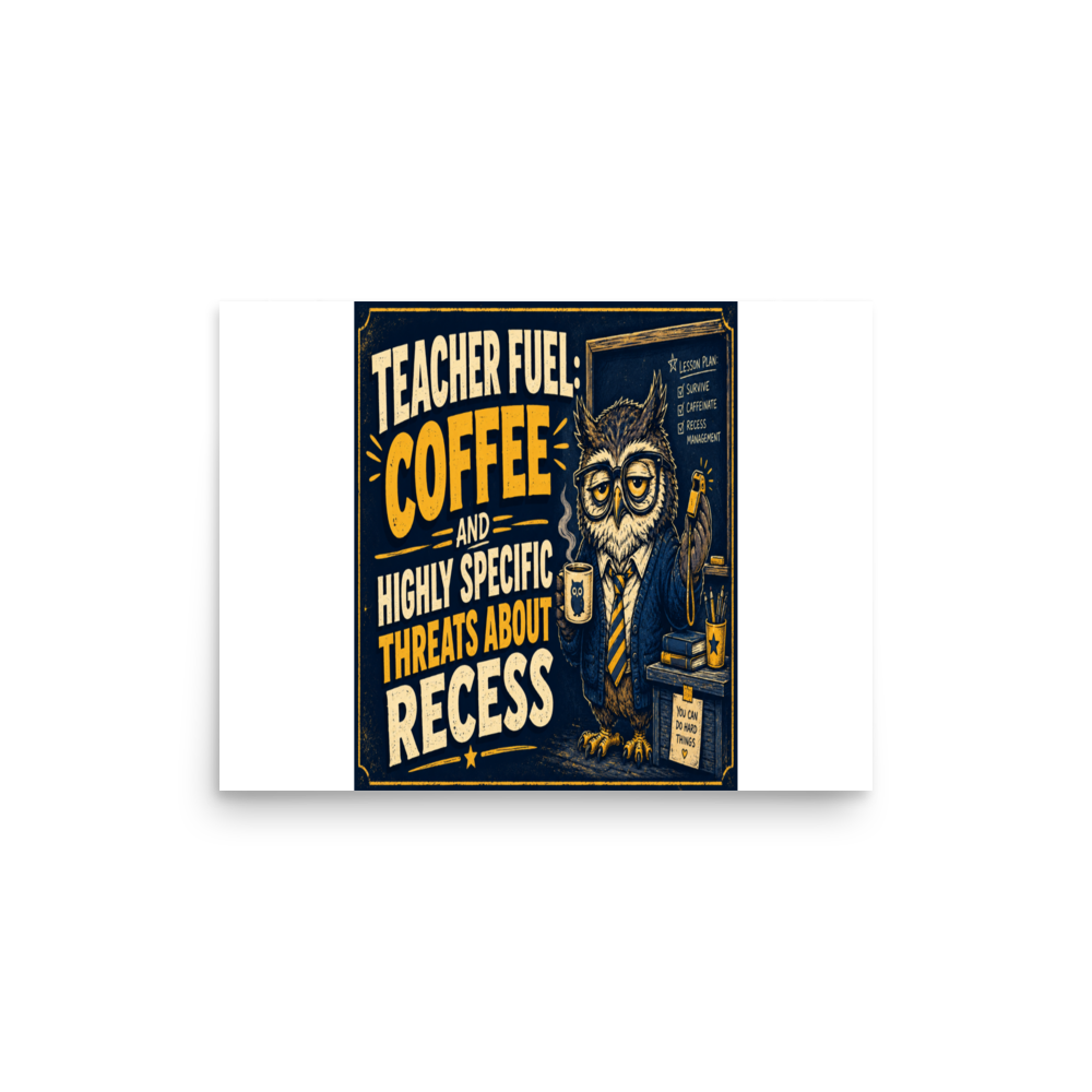 Vintage Owl Matte Poster product mockup