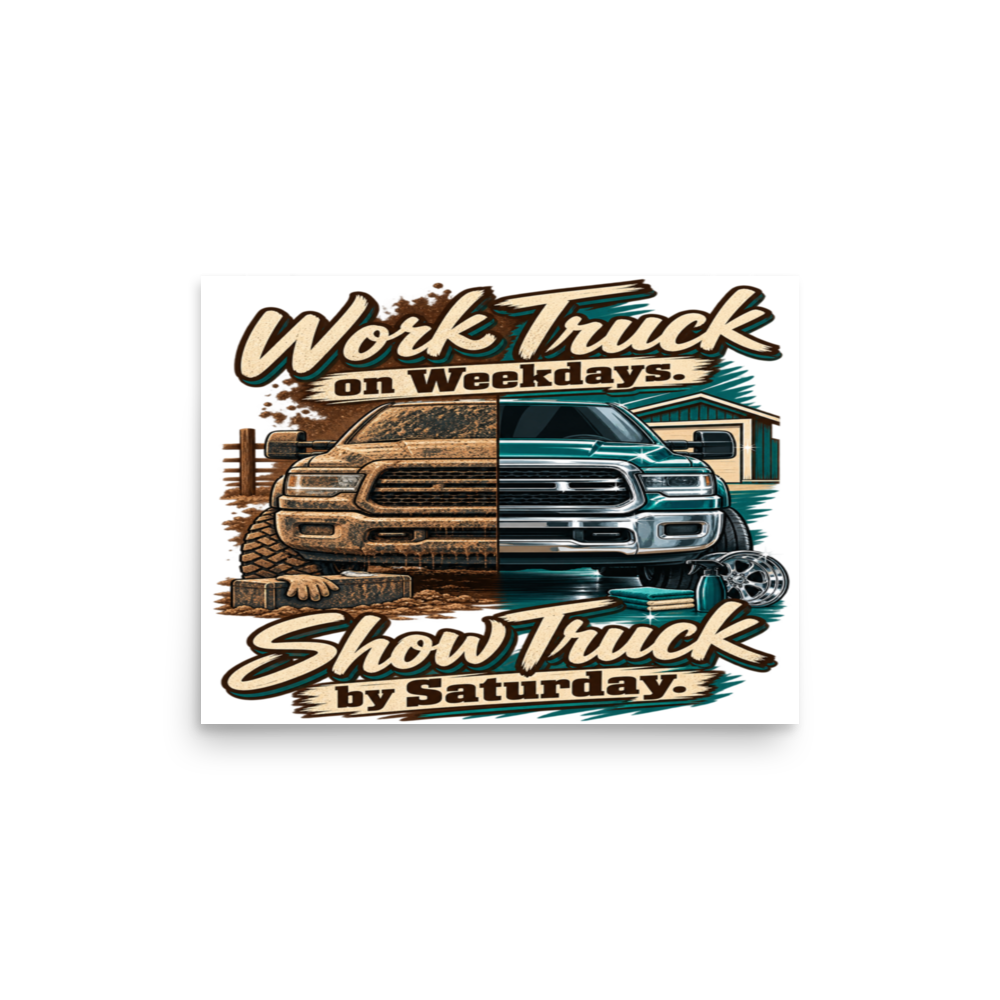 Work Truck Show Matte Poster product mockup