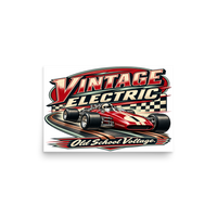 Vintage Electric Matte Poster product mockup 2
