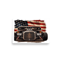 American Steel Blown Roadster Matte Poster product mockup 2