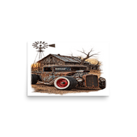 Rust and Thunder Rat Rod Pickup Matte Poster product mockup 2