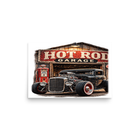 Hot Rod Garage Blown Coupe Matte Poster product mockup 2