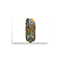 Big Pine California Enamel Matte Poster product mockup 2