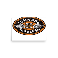 Johnson Gas Vintage Gas and Oil Matte Poster — 12 × 18, front view