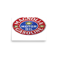 Magnolia Oil and Gas Vintage Matte Poster — 12 × 18, front view