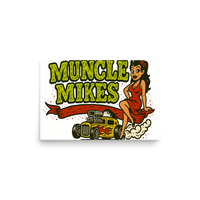 Monster Mugs 001 Hot Rod Coffee Mug — Muncle Mikes Matte Poster product mockup 2
