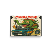 Monster Mugs 004 Hot Rod Coffee Mug — Muncle Mikes Matte Poster product mockup 2