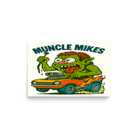 Monster Mugs 006 Hot Rod Coffee Mug — Muncle Mikes Matte Poster product mockup 2