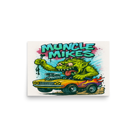 Monster Mugs 007 Hot Rod Coffee Mug — Muncle Mikes Matte Poster product mockup 2