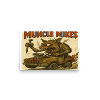 Monster Mugs 010 Hot Rod Coffee Mug — Muncle Mikes Matte Poster product mockup 2
