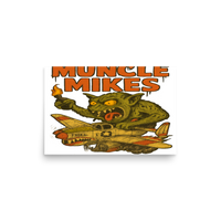 Monster Mugs 012 Hot Rod Coffee Mug — Muncle Mikes Matte Poster product mockup 2