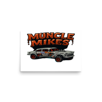 Muncle Mikes Hot Rod and Rat Rod Shirt Mayhem! Bombs Away Gasser Matte Poster product mockup 2