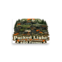 Packed Light Only 400 Pounds Matte Poster product mockup 2